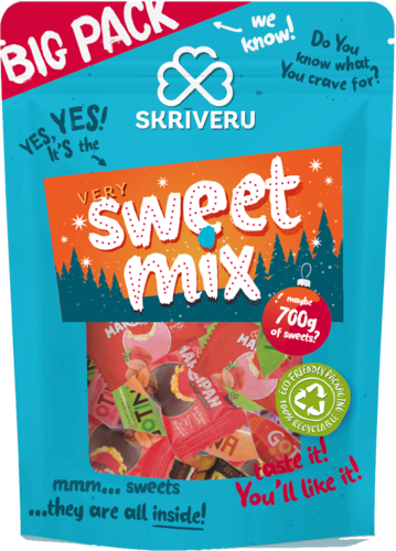 “SKRĪVERU” sweets mix Winter edition 700g