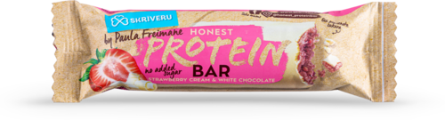 Strawberry protein bar in white chocolate 45g