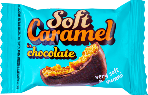 Soft caramel in milk chocolate 500g