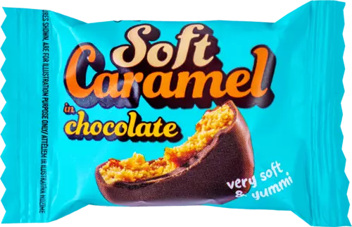 Soft caramel in milk chocolate 500g