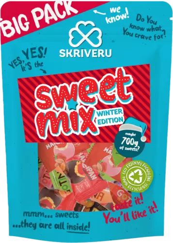 “Skrīveru” sweets mix Winter edition 700g