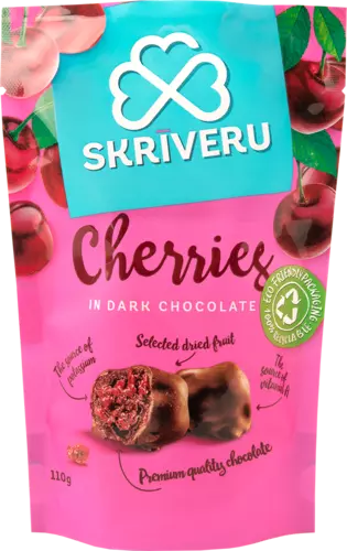Cherries in dark chocolate 110g
