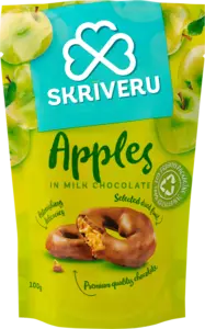 Apples in milk chocolate 100g