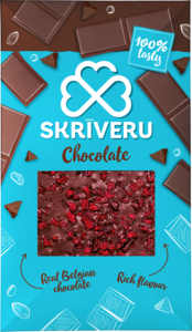 Tumšā šokolāde ar ķiršiem, 90g