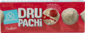 Red Velvet cookies with milk cream in milk glaze with biscuit pieces, 128g