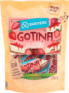 Soft fudge “Skrīveru Gotiņa” with strawberry cheesecake, 250 g