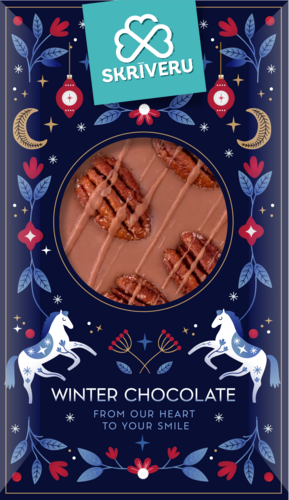 Milk chocolate with pecan nuts, 90 g