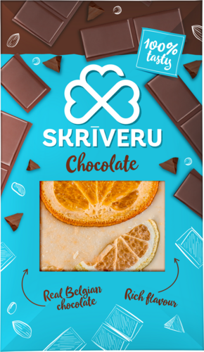 White chocolate with citrus fruits, 90 g