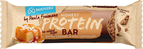 Salted caramel protein bar in milk chocolate 45g