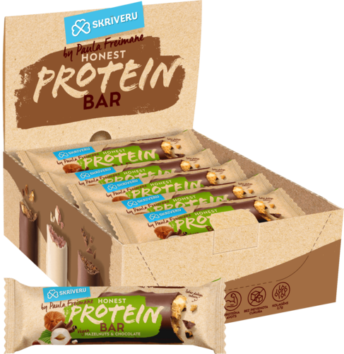 Vegan sarapuupähkli ja datellid proteiinibatoon 45g x 15 tk
