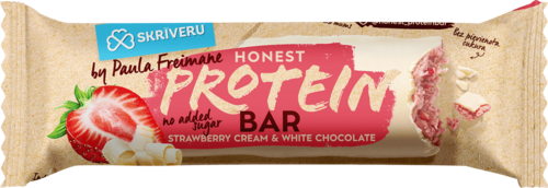 Strawberry protein bar in white chocolate 45g