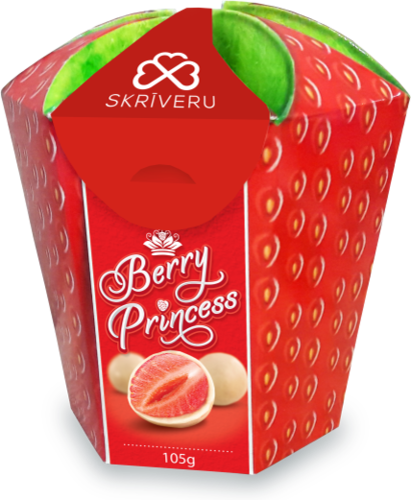 "Berry Princess" Strawberries in white chocolate