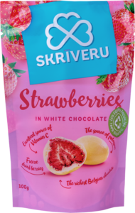 Strawberries in white chocolate