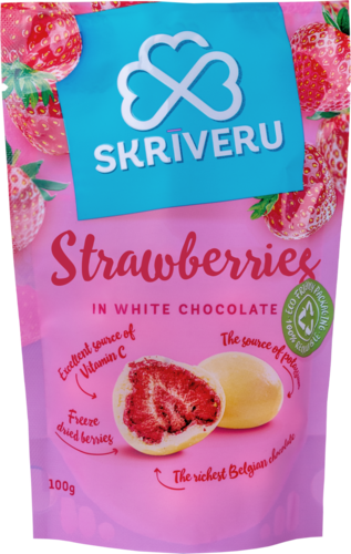 Strawberries in white chocolate