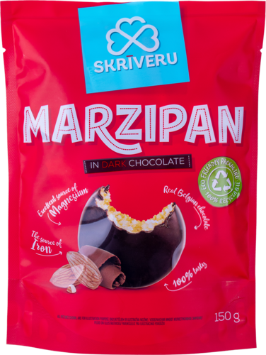 Marzipan in dark chocolate | Skrīveru Saldumi