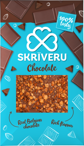 Milk chocolate with praline nuts 90g