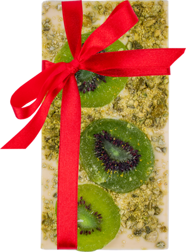 White chocolate with kiwi 90g