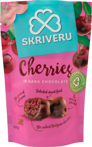 Cherries in dark chocolate 110g
