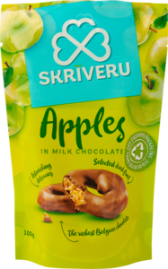 Apples in milk chocolate 100g