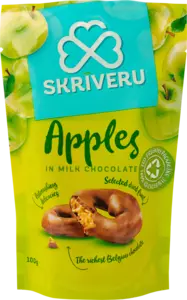 Apples in milk chocolate 100g