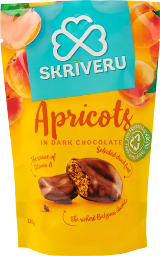 Apricots in dark chocolate 110g