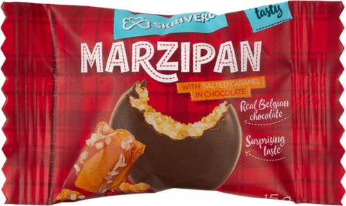 Marzipan in chocolate with salted caramel 1kg
